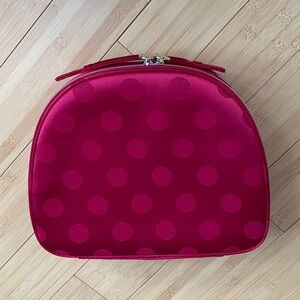 Brand new Estée Lauder 2025 Red Polka Dot Make Up Travel Train Case